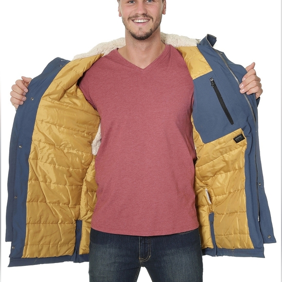 Quiksilver Ferris jacket / short parka blue M - Picture 3 of 14